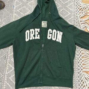Vintage Oregon College zip up hoodie #college #vintage